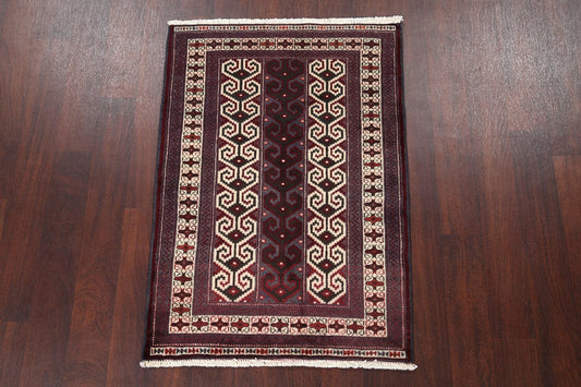 Geometric Turkoman Bokhara Persian Area Rug 3x4