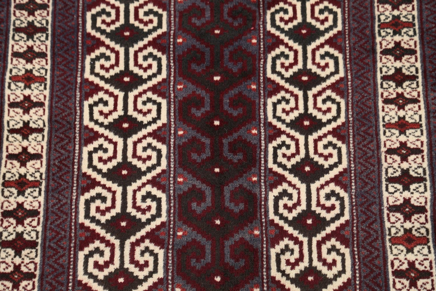 Geometric Turkoman Bokhara Persian Area Rug 3x4