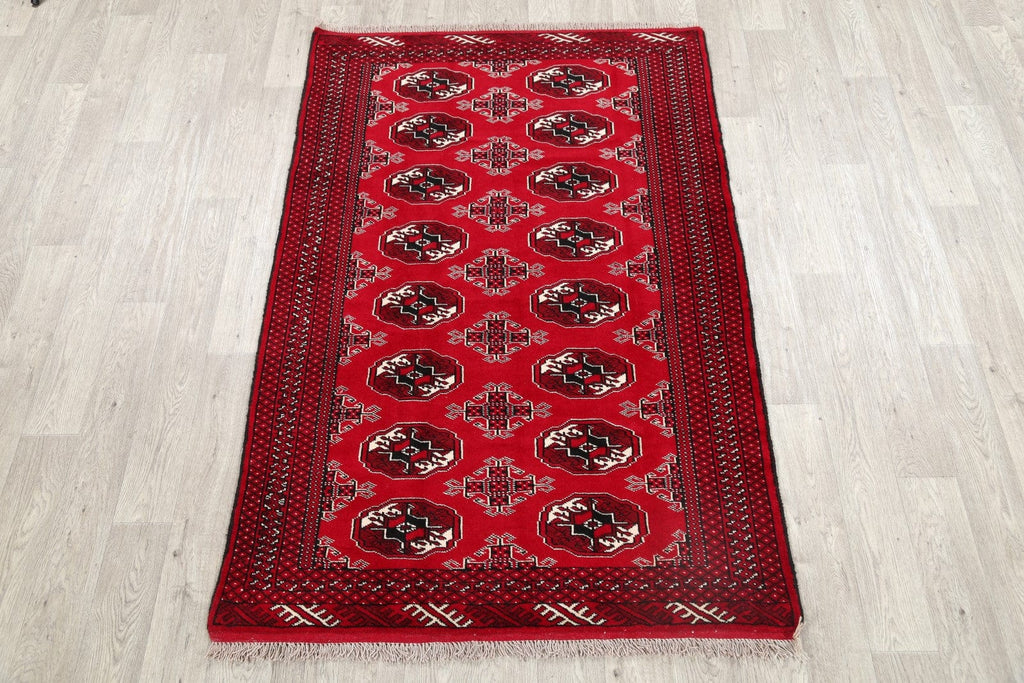 Geometric Balouch Bokhara Persian Area Rug 4x6