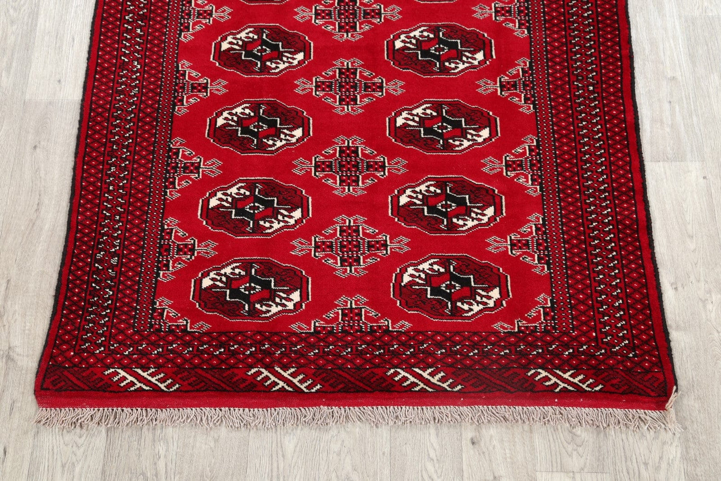 Geometric Balouch Bokhara Persian Area Rug 4x6