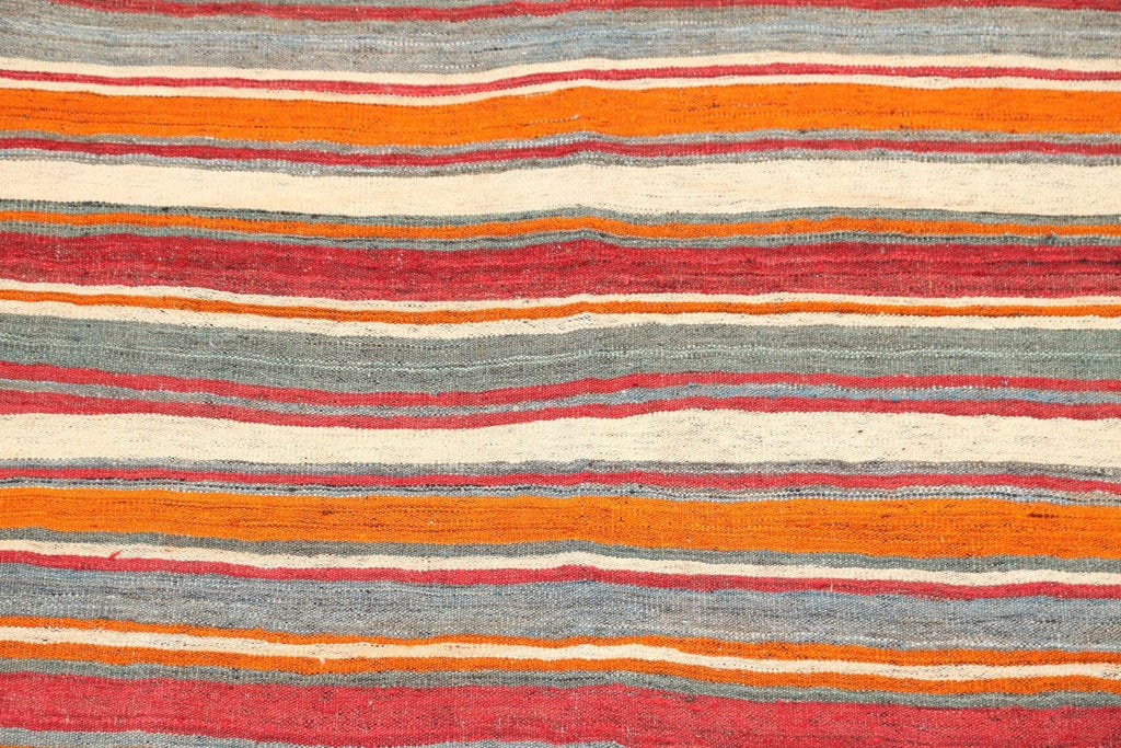 Striped Contemporary Kilim Shiraz Persian Runner Rug 6x11