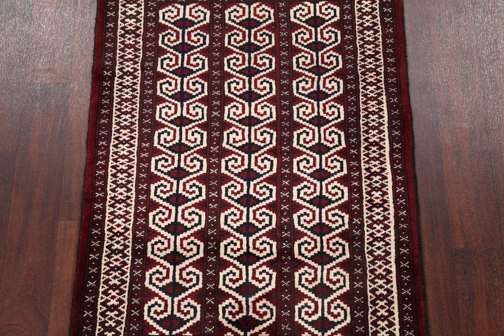 Geometric Turkoman Bokhara Persian Area Rug 3x4