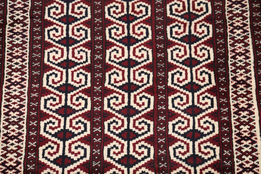 Geometric Turkoman Bokhara Persian Area Rug 3x4