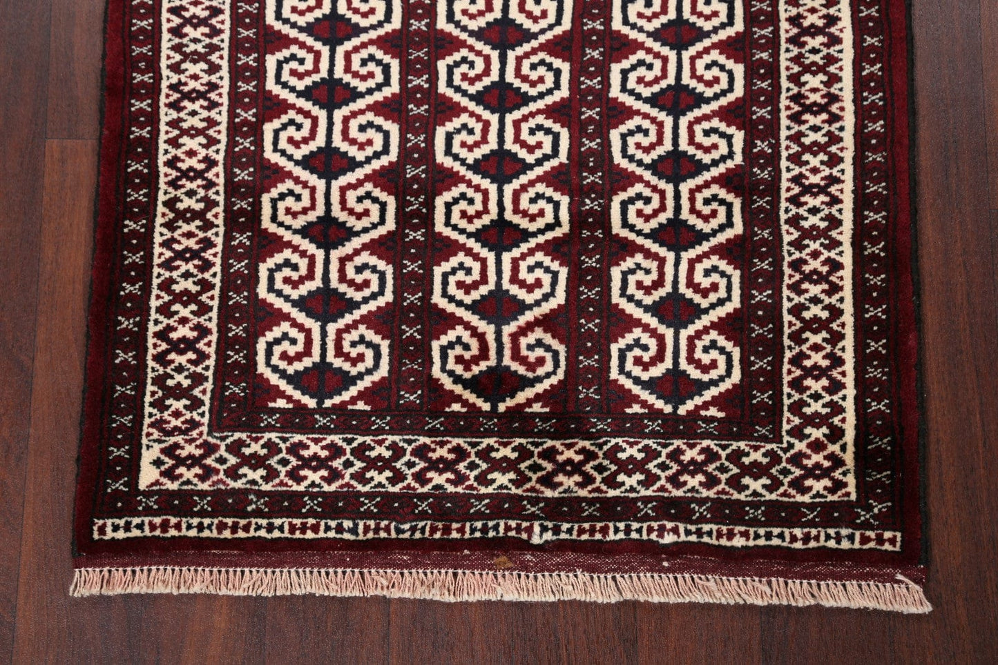 Geometric Turkoman Bokhara Persian Area Rug 3x4