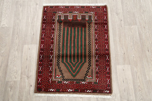 Geometric Turkoman Bokhara Persian Square Rug 3x3