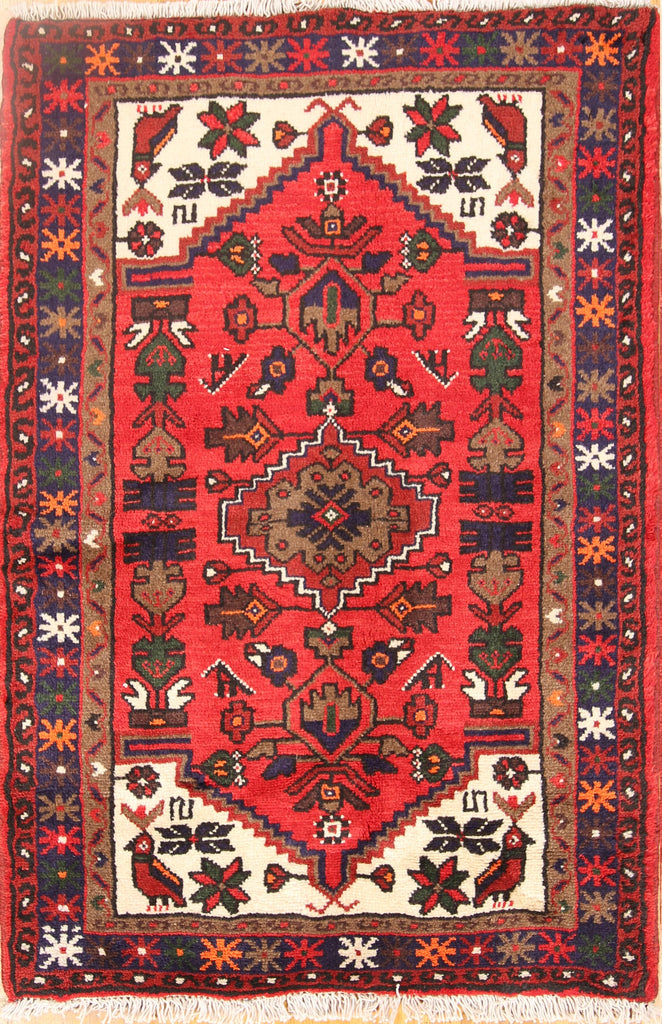 Tribal Hamedan Persian Wool Rug 3x4