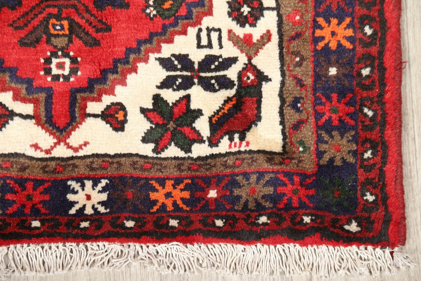 Tribal Hamedan Persian Wool Rug 3x4