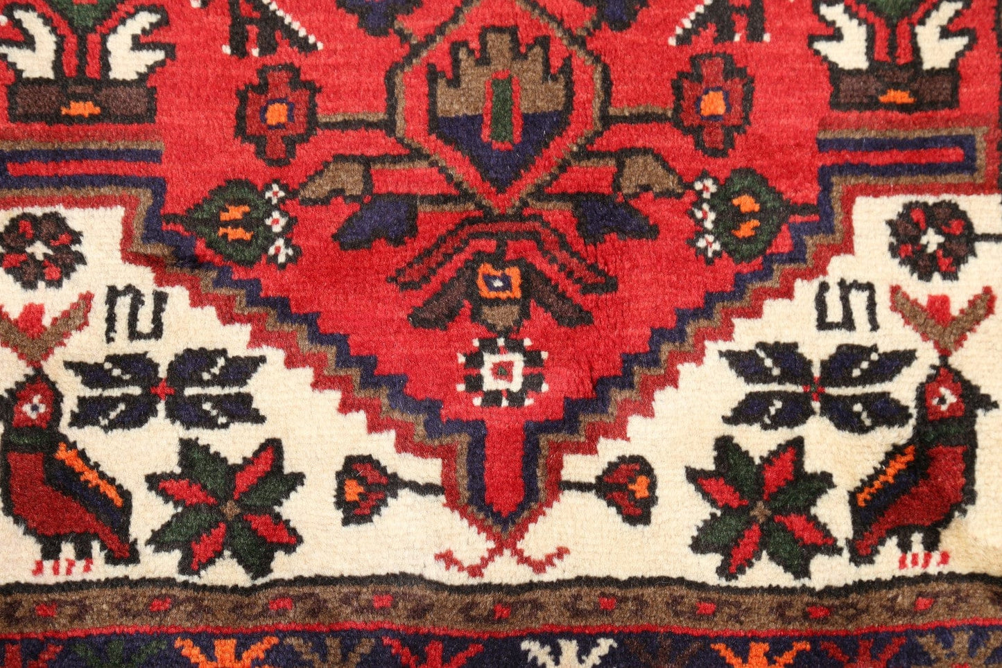 Tribal Hamedan Persian Wool Rug 3x4