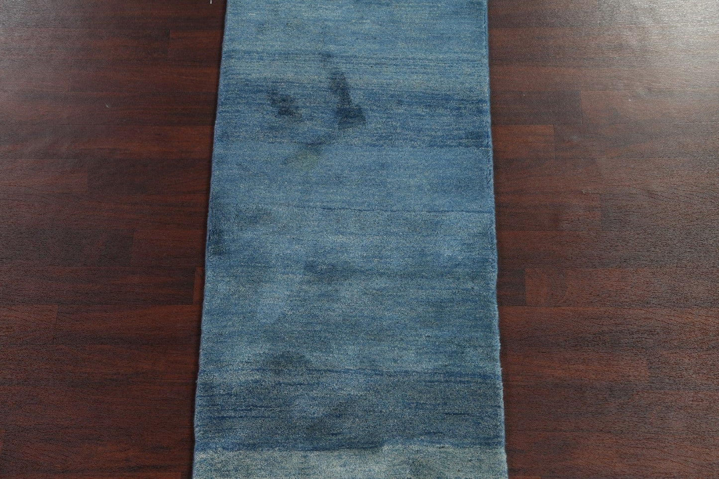 Blue Gabbeh Persian Runner Rug 3x9