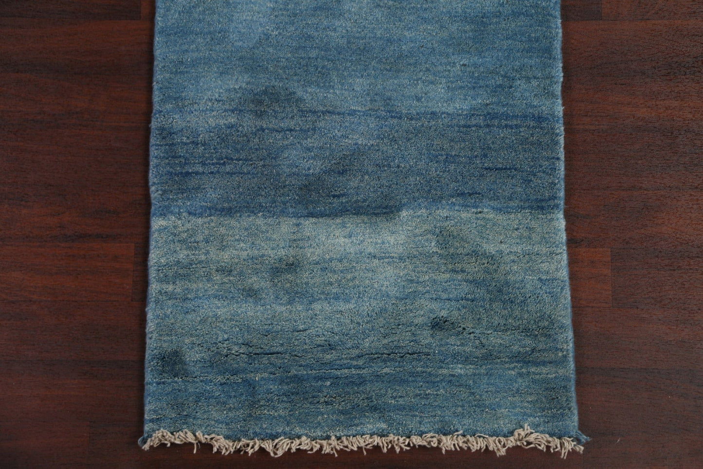 Blue Gabbeh Persian Runner Rug 3x9