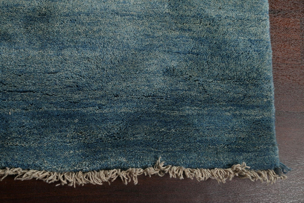 Blue Gabbeh Persian Runner Rug 3x9