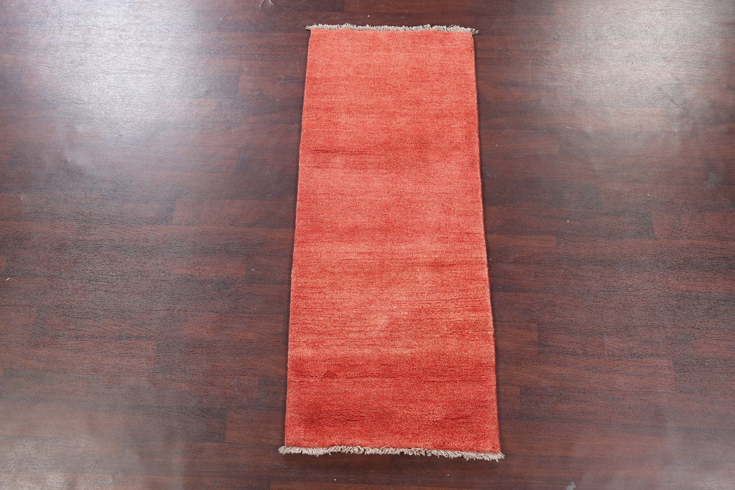 Solid Gabbeh Persian Runner Rug 2x6