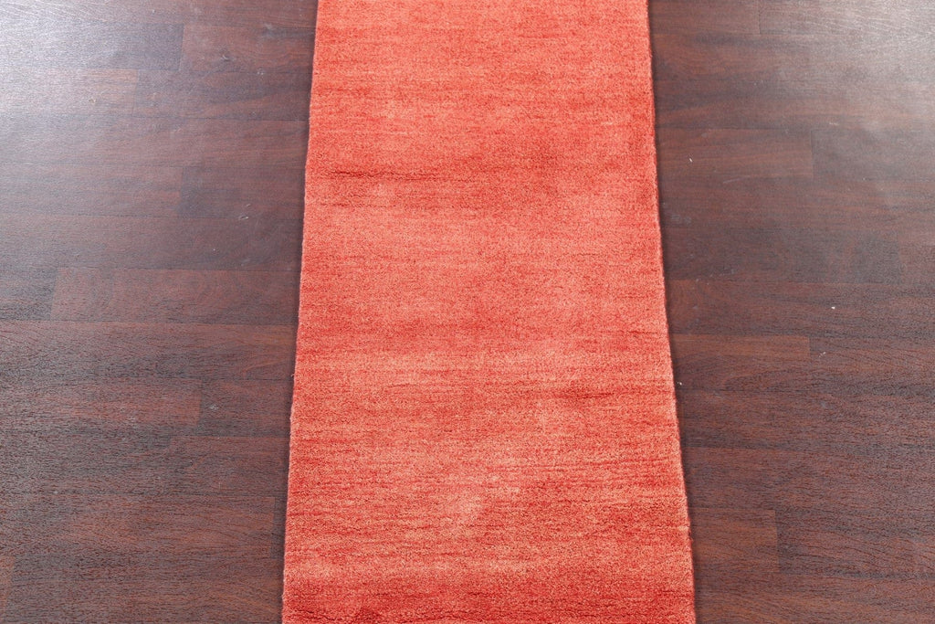 Solid Gabbeh Persian Runner Rug 2x6