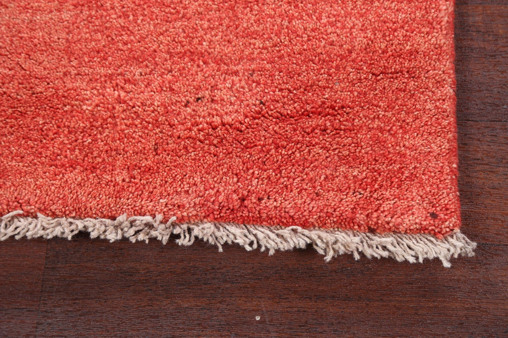 Solid Gabbeh Persian Runner Rug 2x6