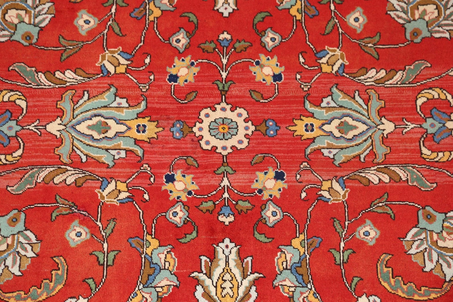 Red Floral Tabriz Persian Area Rug 7x11