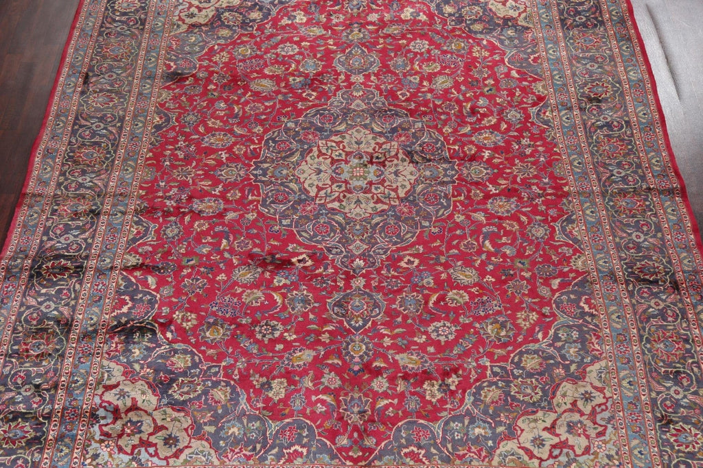 Traditional Red Wool Kashmar Persian Rug 10x13