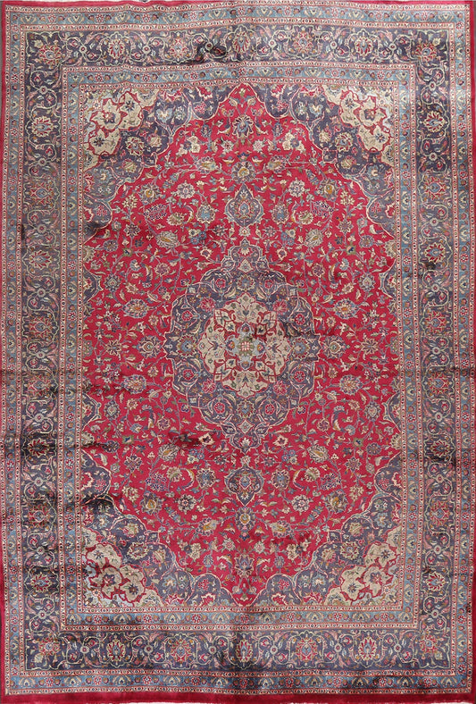 Traditional Red Wool Kashmar Persian Rug 10x13
