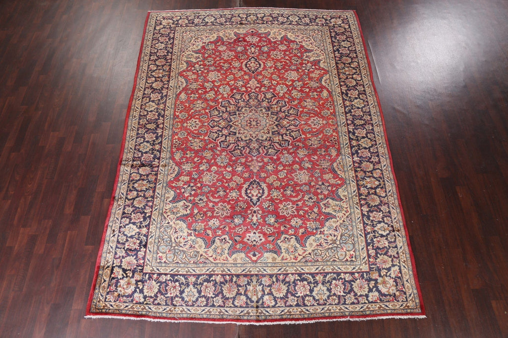 Vintage Red Najafabad Persian Area Rug 8x12