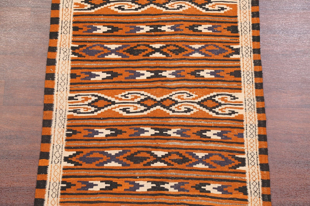 Geometric Kilim Shiraz Persian Area Rug 3x6