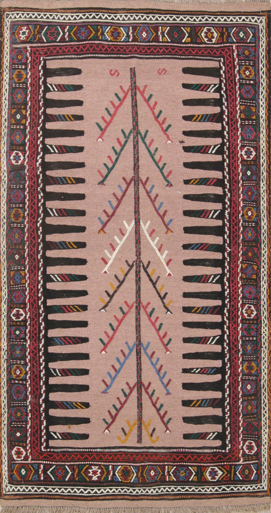 Tribal Senneh Shiraz Persian Area Rug 3x6