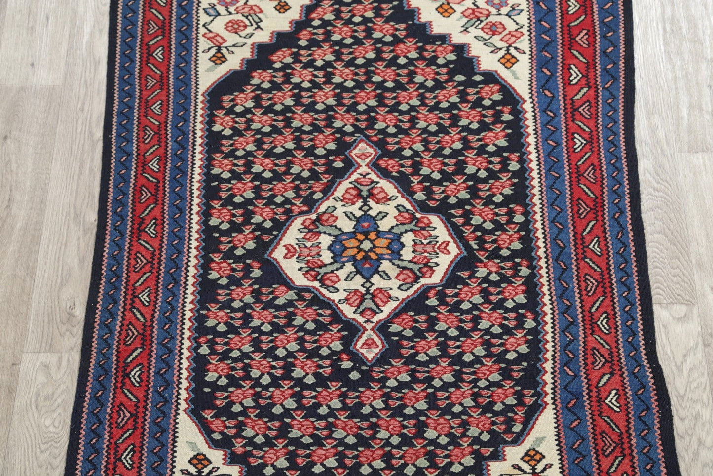 Geometric Senneh Persian Area Rug 3x5