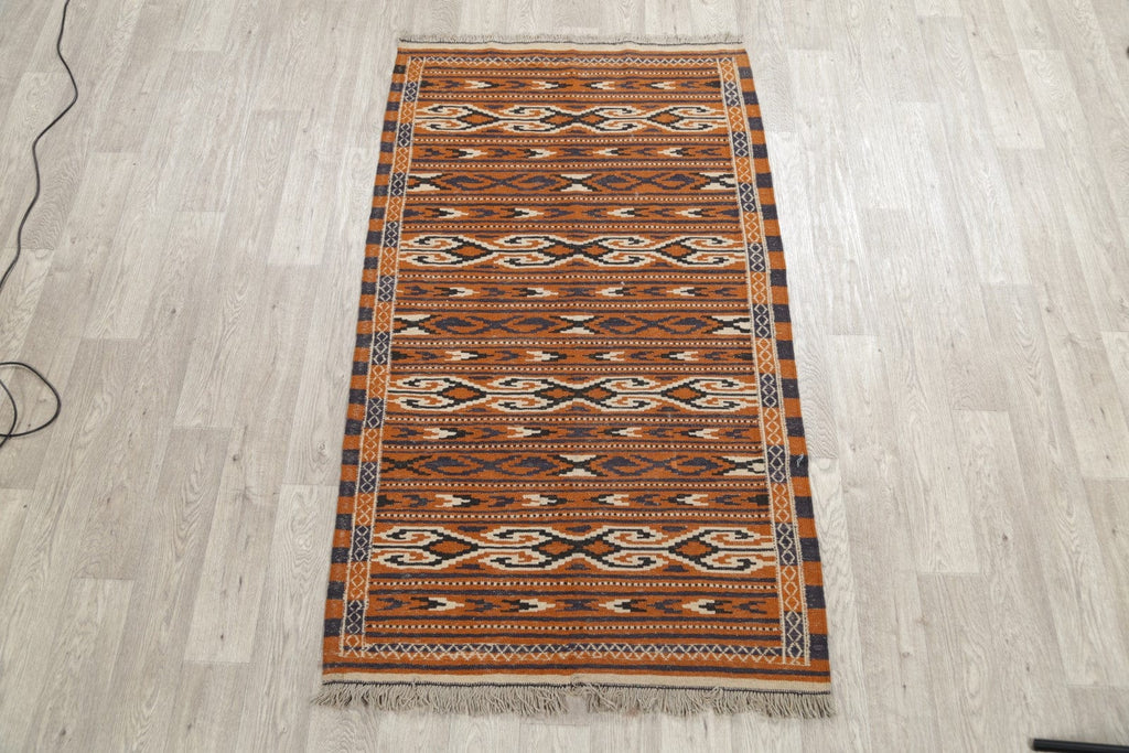 Geometric Kilim Balouch Persian Area Rug  4x6