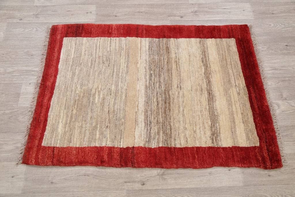 Natural Dye Wool Zollanvari Gabbeh Shiraz Persian Area Rug 3x4