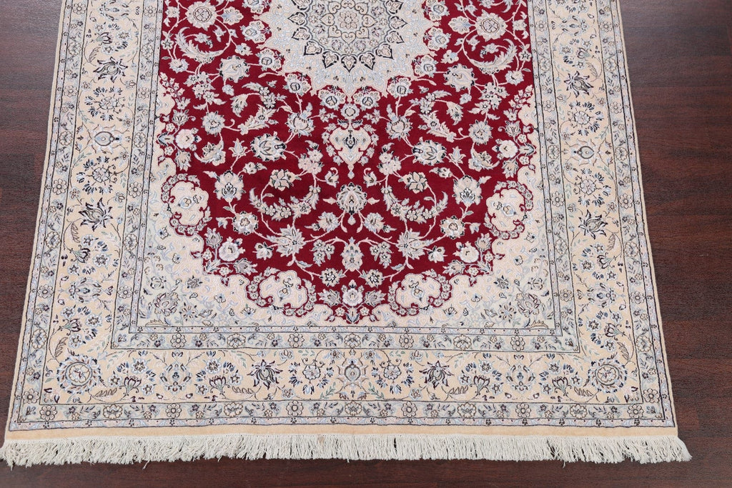 Red Floral Nain Persian Area Rug 7x10