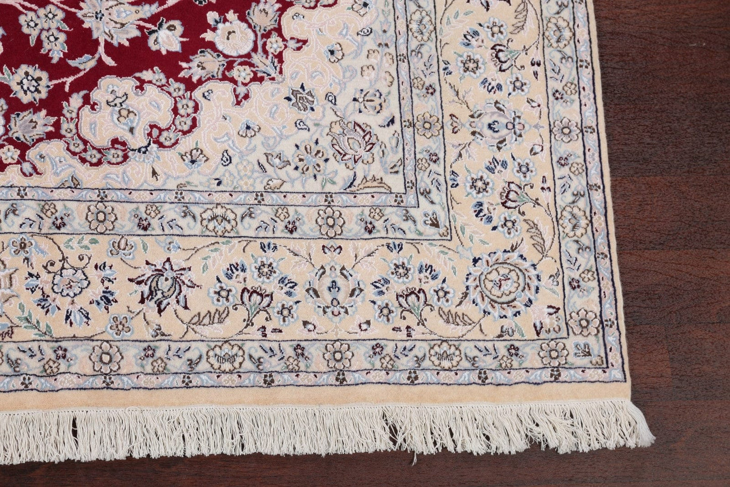 Red Floral Nain Persian Area Rug 7x10