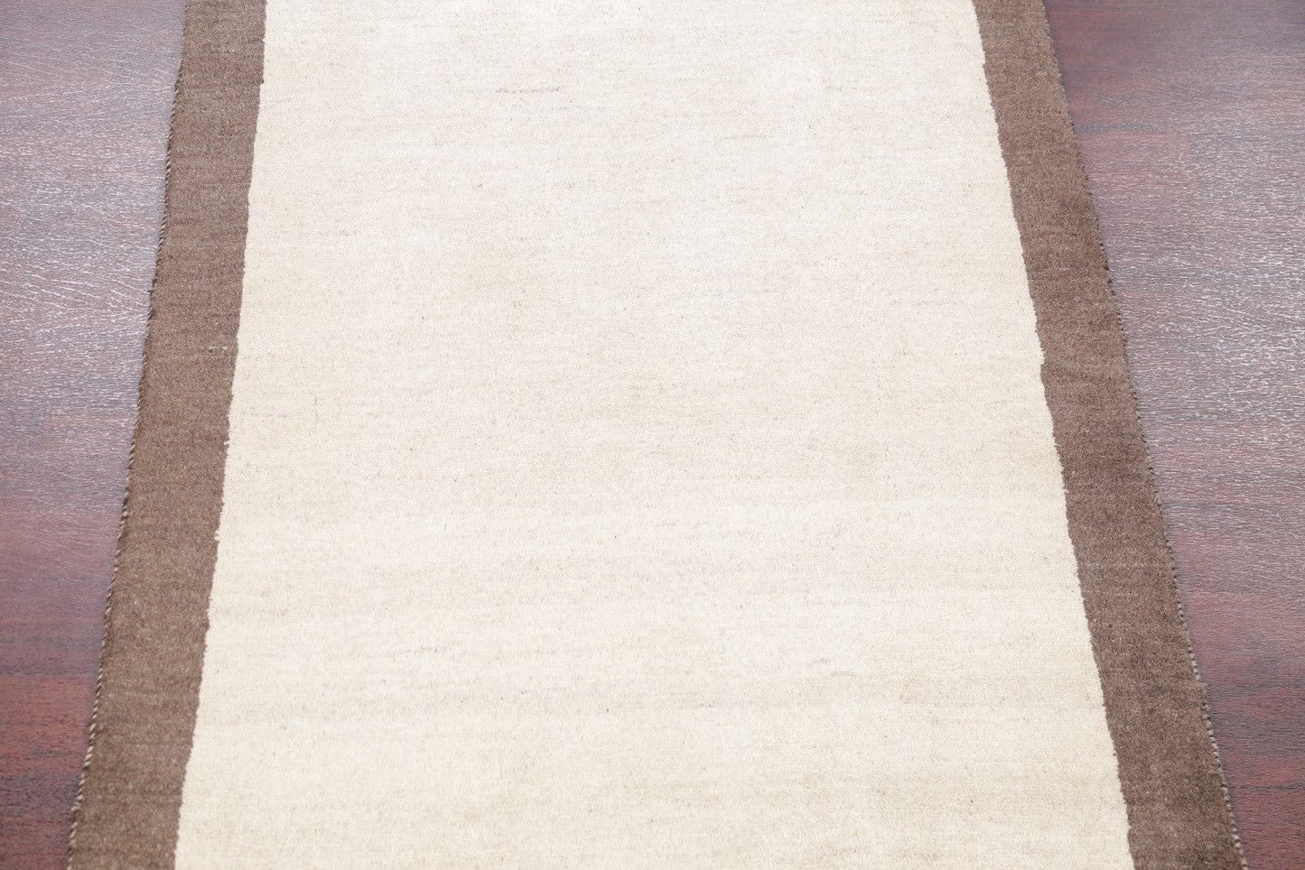 Contemporary Ivory Gabbeh Shiraz Persian Area Rug 4x6