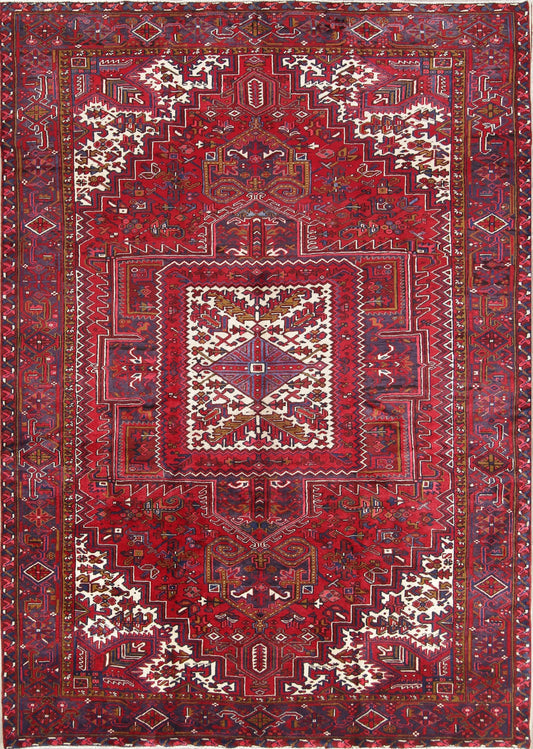 Geometric Soft Wool Heriz Persian Area Rug 10x13