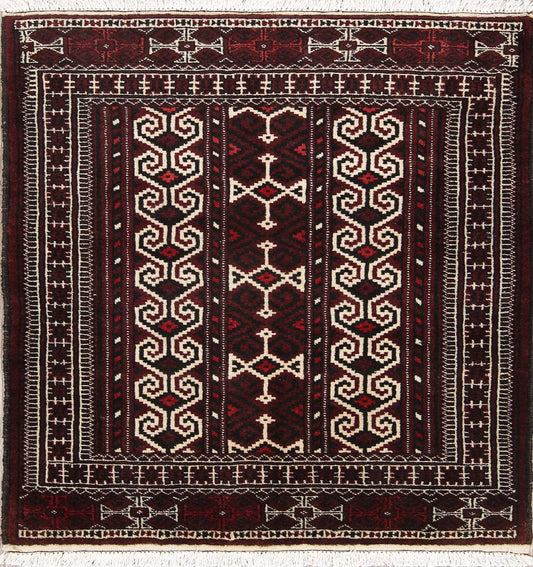 Geometric Turkoman Bokhara Persian Area Rug 3x4