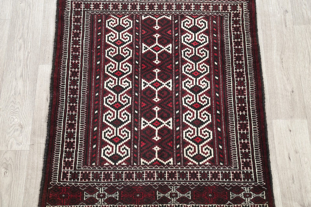 Geometric Turkoman Bokhara Persian Area Rug 3x4