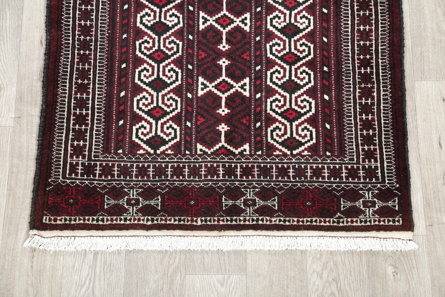 Geometric Turkoman Bokhara Persian Area Rug 3x4