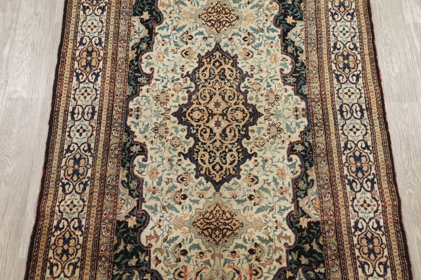 MASTERPIECE Floral Kashan Mohtasham Persian Area Rug 4x7