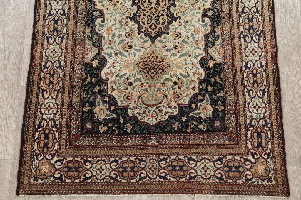 MASTERPIECE Floral Kashan Mohtasham Persian Area Rug 4x7