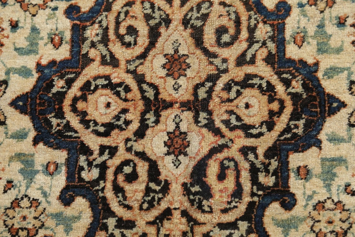 MASTERPIECE Floral Kashan Mohtasham Persian Area Rug 4x7