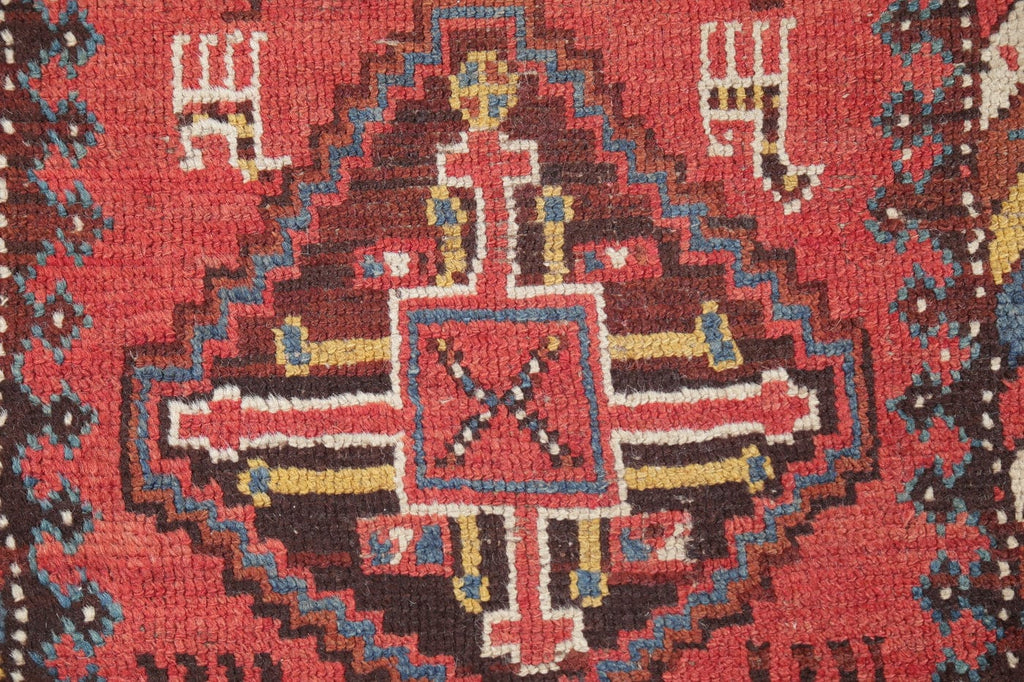 Geometric Kazak Oriental Runner Rug 3x13