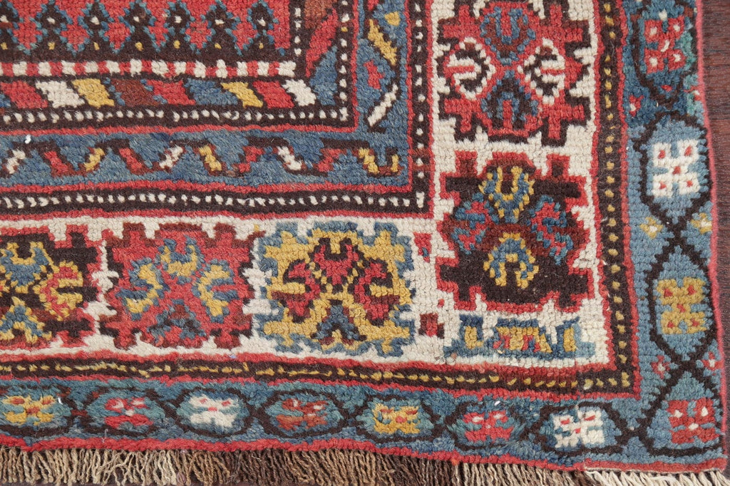 Geometric Kazak Oriental Runner Rug 3x13