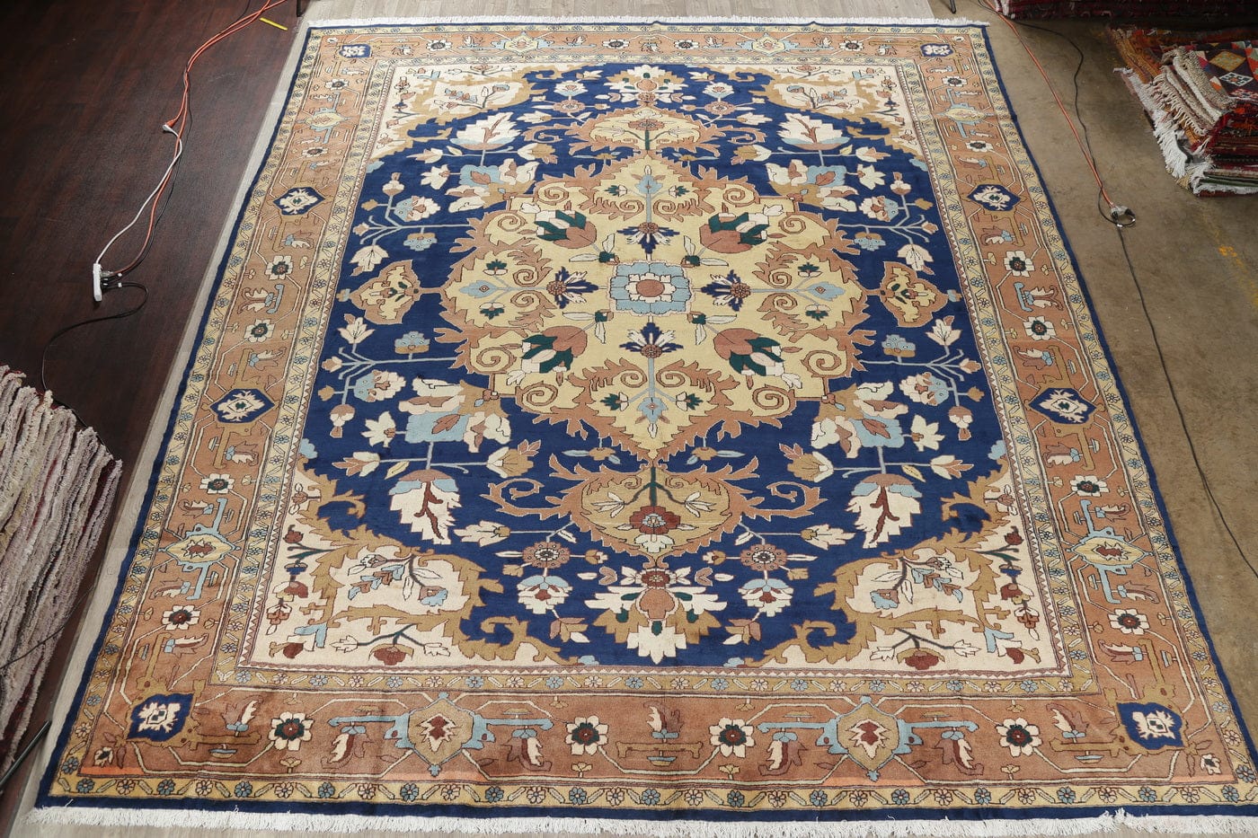 Geometric Heriz Persian Area Rug 14x15