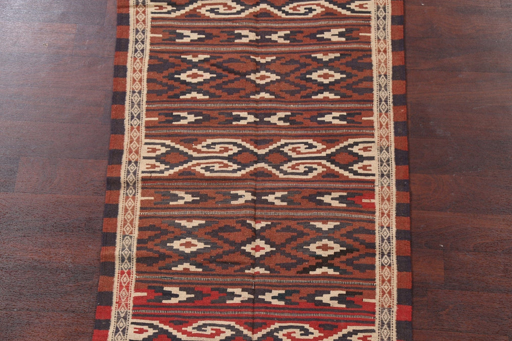 Geometric Kilim Shiraz Persian Runner Rug 3x6