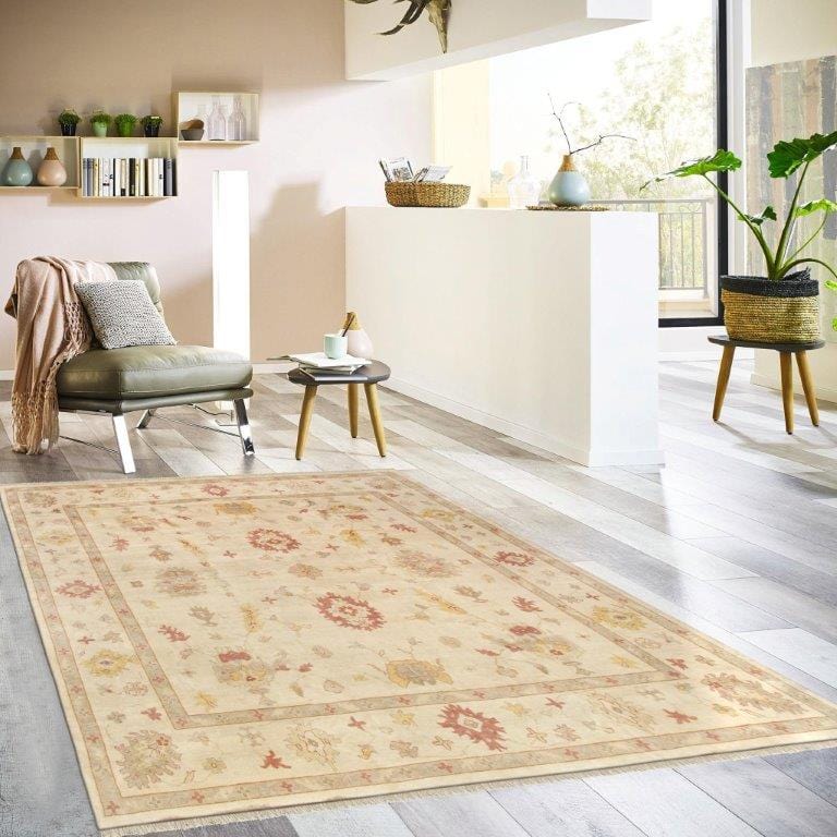 Oushak Collection Hand-Knotted Lamb's Wool Area Rug- 13' 10" X 13' 11"