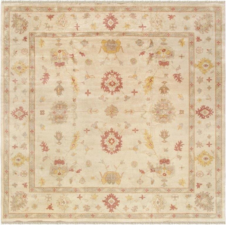 Oushak Collection Hand-Knotted Lamb's Wool Area Rug- 13' 10" X 13' 11"