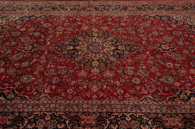 Traditional Floral Kashan Persian Area Rug 9x12