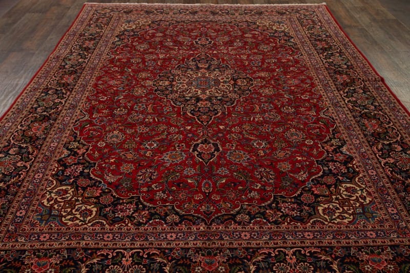Traditional Floral Kashan Persian Area Rug 9x12