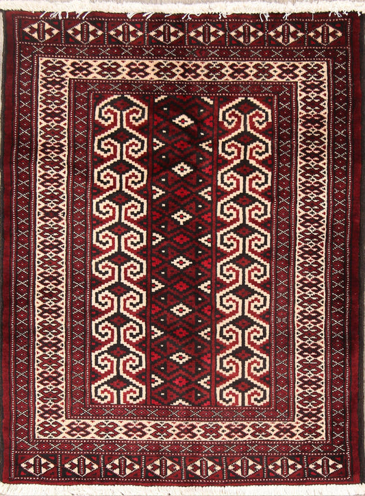 Geometric Turkoman Persian Rug 3x4