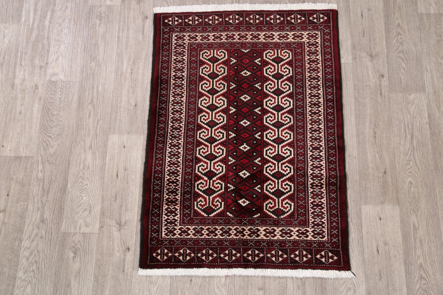 Geometric Turkoman Persian Rug 3x4