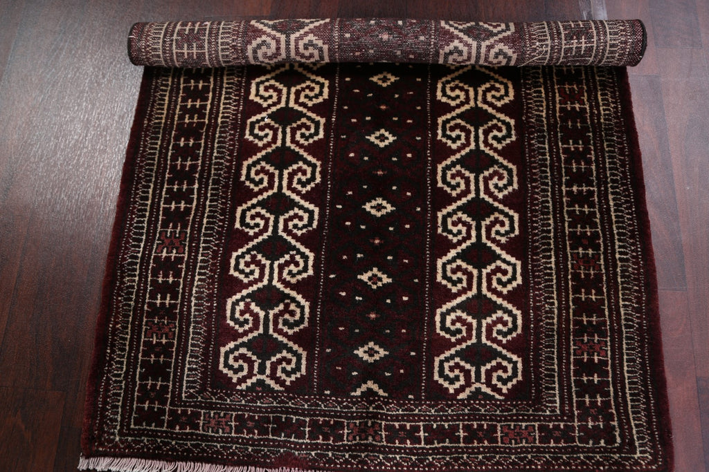 Geometric Balouch Bokhara Persian Area Rug 3x4