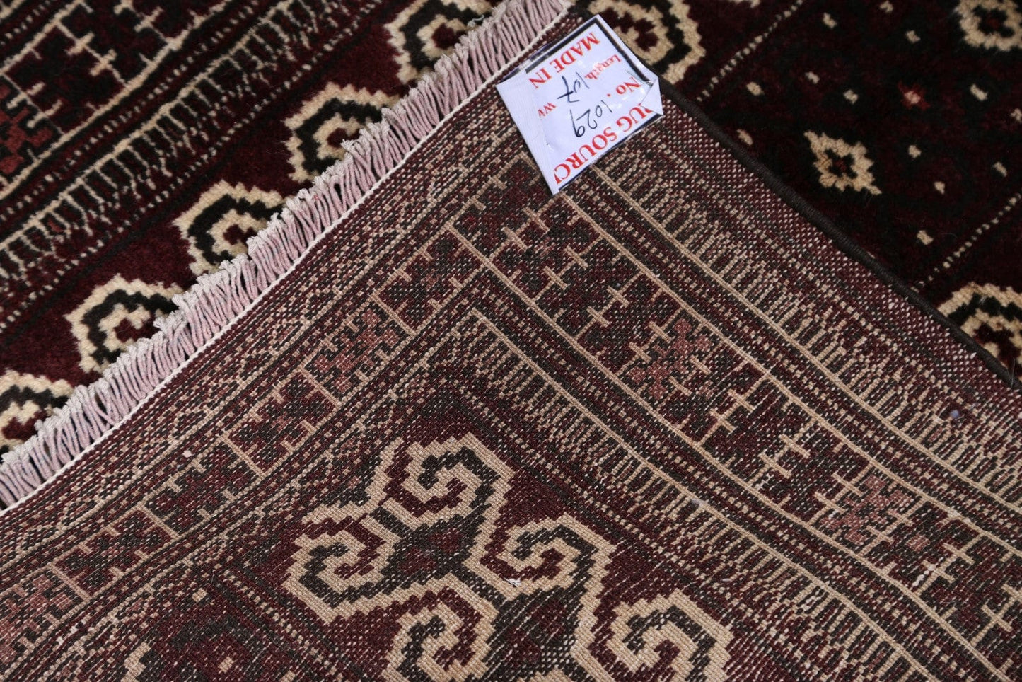 Geometric Balouch Bokhara Persian Area Rug 3x4