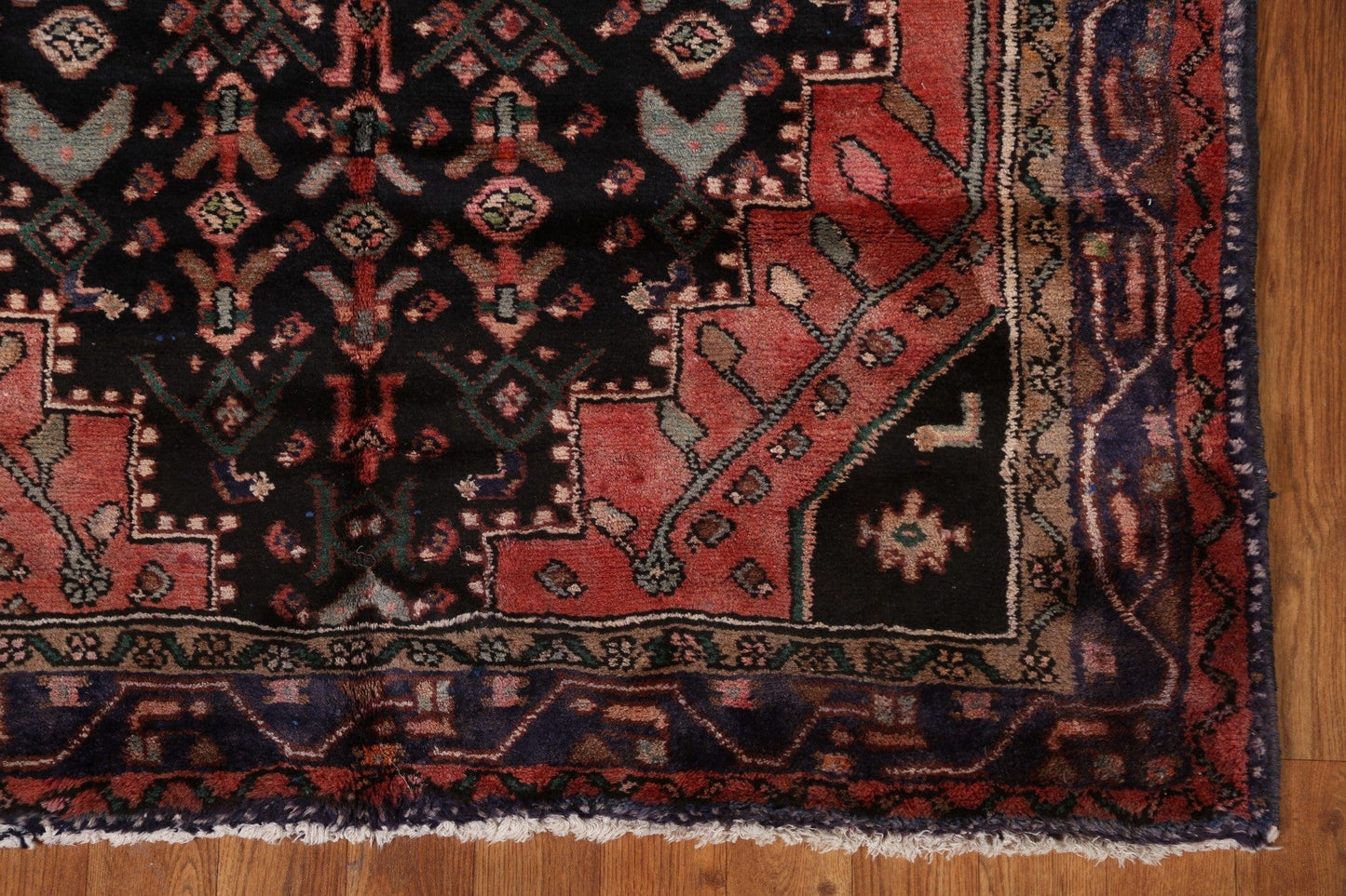 Tribal Hamedan Persian Runner Rug 4x9